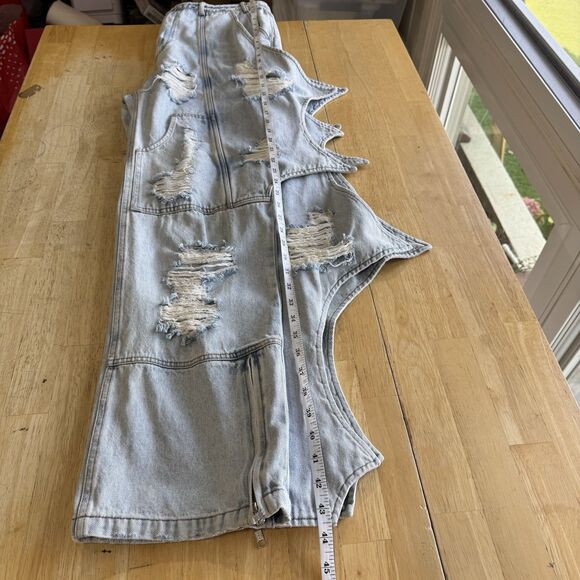 PCCVISION Japanese Dracula Denim Pants Jeans Distressed Grunge Goth Unisex Med - Picture 11 of 16